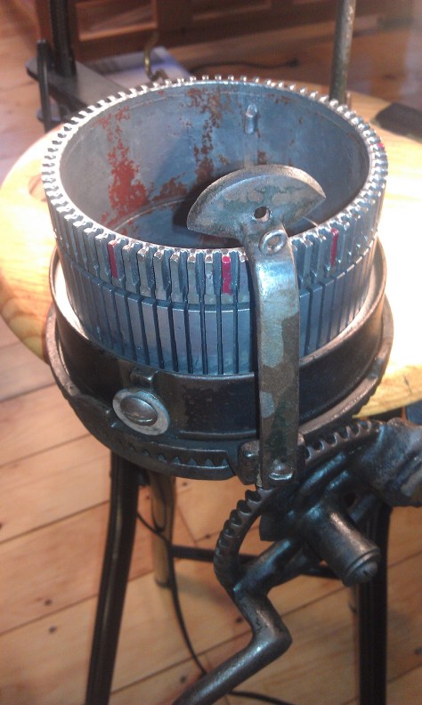 Taking he CSM apart, needles and spring out for cleaning.