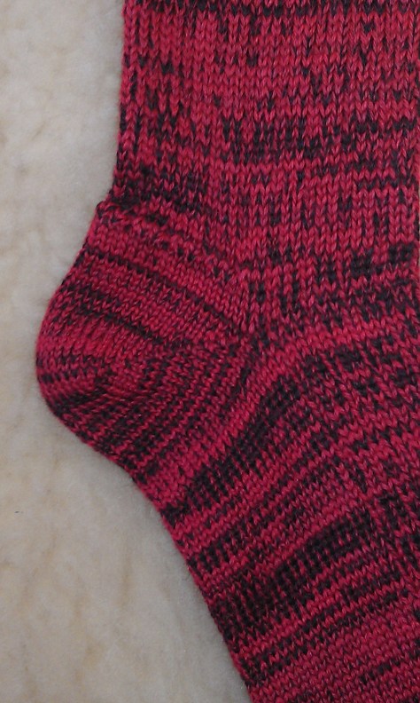 Detail of Red Embers socks.