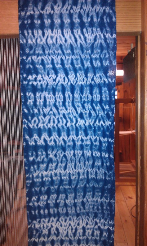 Woven Shibori Scarf, SOLD.