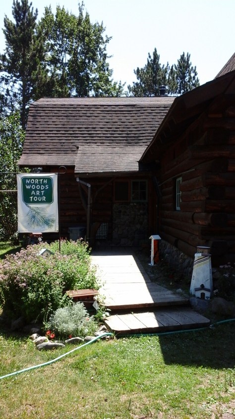 Northwoods Art Tour banner outside the studio.
