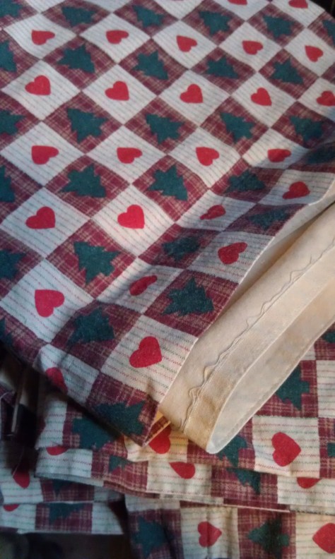 Homemade valances for the kitchen.